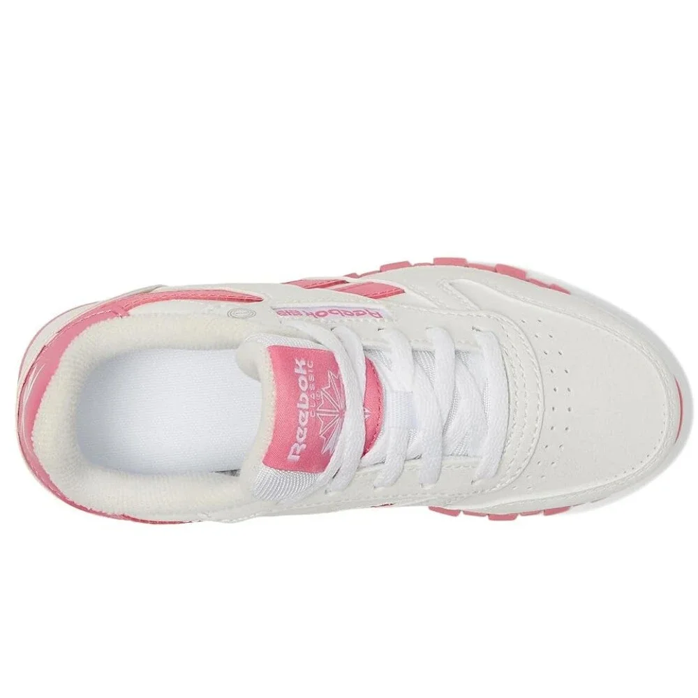 Reebok Classic Leather Step N' Flash 2.0 Sneakers Girls 2 M White Pink ZOGG3254